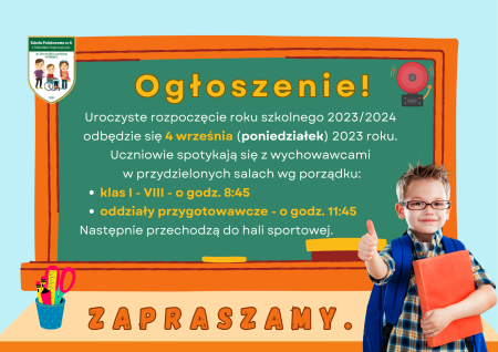 Rozpoczęcie roku szkolnego 2023/2024