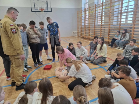 Spotkanie klas 5b i 6b z przedstawicielami PSP Mława