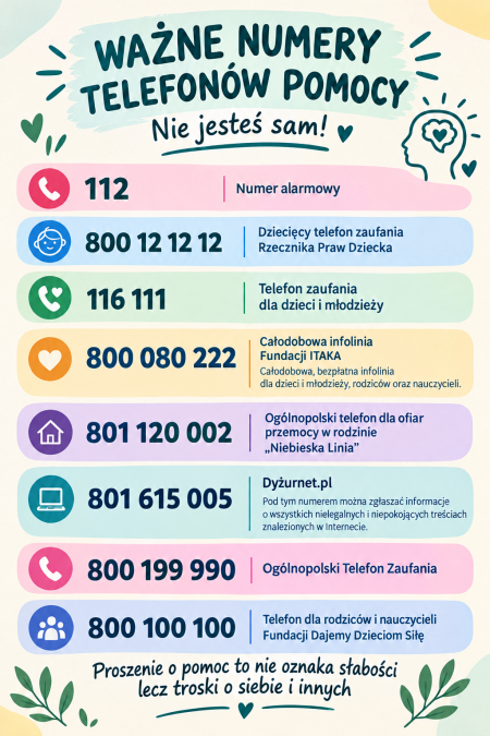Ważne numery telefonów